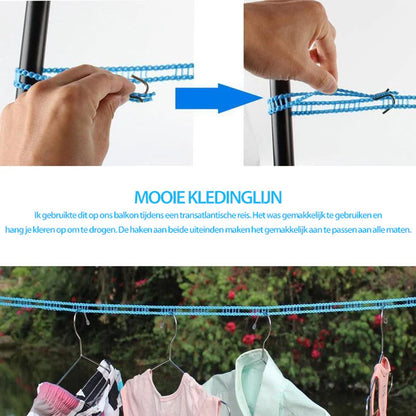 🔥 Last Day Sale 50% OFF – Retractable Windproof Clothesline