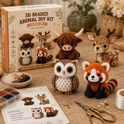 🏆Temporary sale 🧵✨Baby animals craft kit with 3D beads