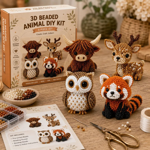 🏆Temporary sale 🧵✨Baby animals craft kit with 3D beads
