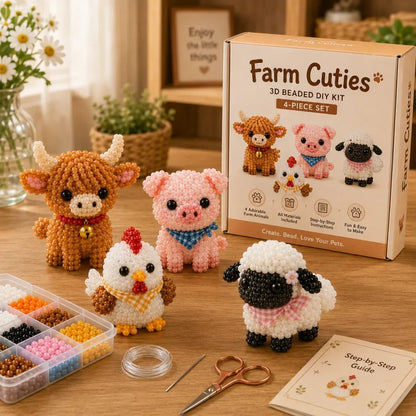 🏆Temporary sale 🧵✨Baby animals craft kit with 3D beads