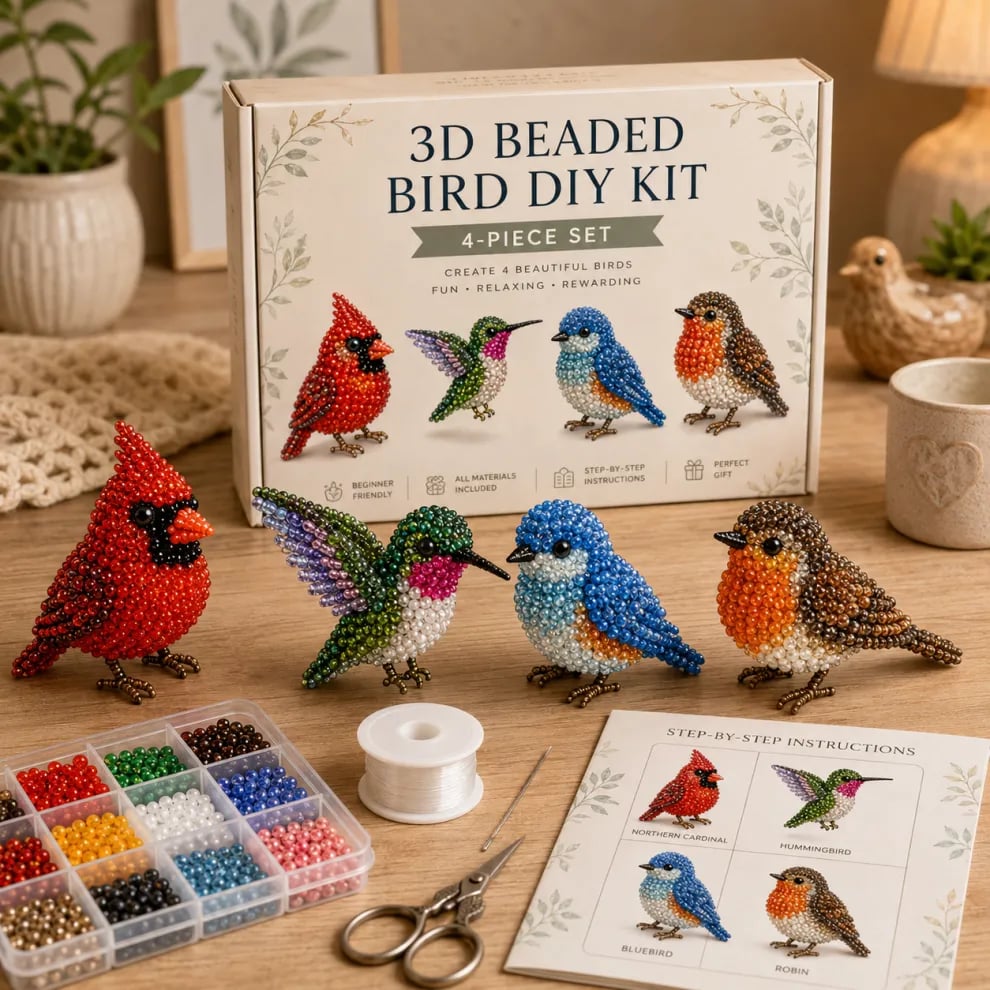 🏆Temporary sale 🧵✨Baby animals craft kit with 3D beads