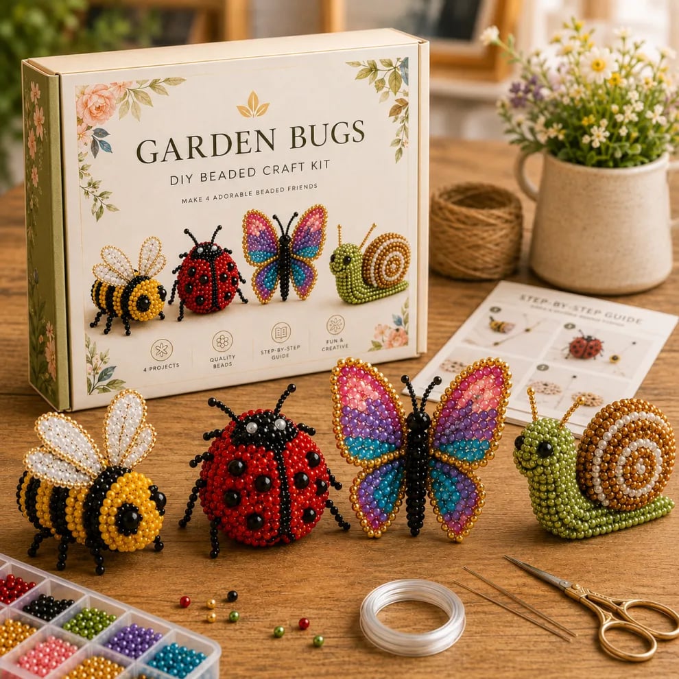 🏆Temporary sale 🧵✨Baby animals craft kit with 3D beads
