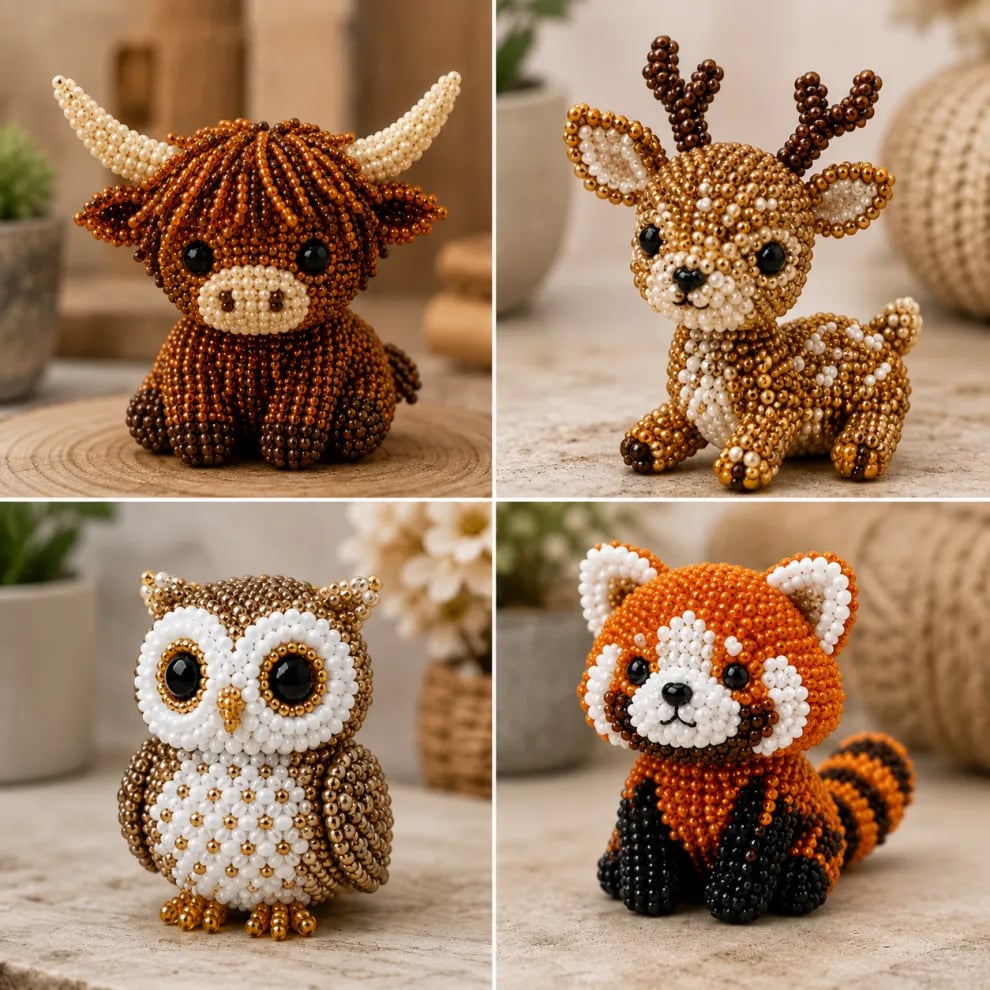 🏆Temporary sale 🧵✨Baby animals craft kit with 3D beads