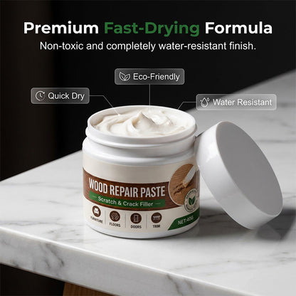 🏆 Last Day Special Price £9.77 ! 🔥Buy 2 Get 1 Free🎁Furniture & Floor Repair Paste – Works on tables, cabinets & wooden floors. Covers scuffs & peeling. No more ugly scratches! 🏠✅