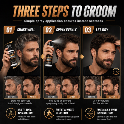 Men's Hair and Beard Dye Spray