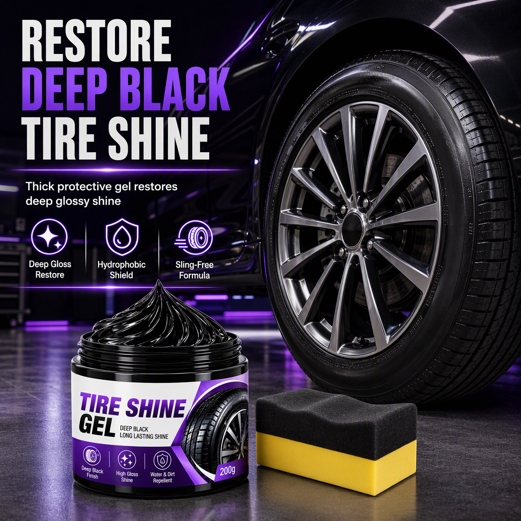 🚗 Tire & Black Trim Shine Gel🍀