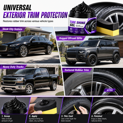 🚗 Tire & Black Trim Shine Gel🍀
