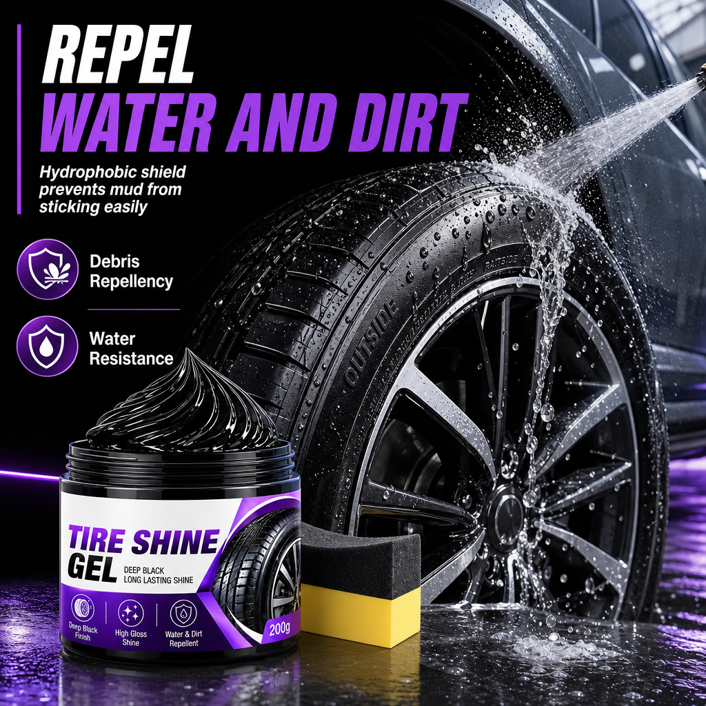 🚗 Tire & Black Trim Shine Gel🍀